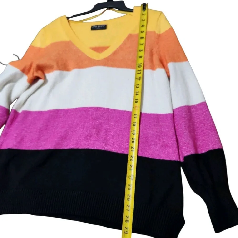 Lane Bryant Sweater Size 14/16 Striped Tunic Sweater Colorful - Picture 3 of 15